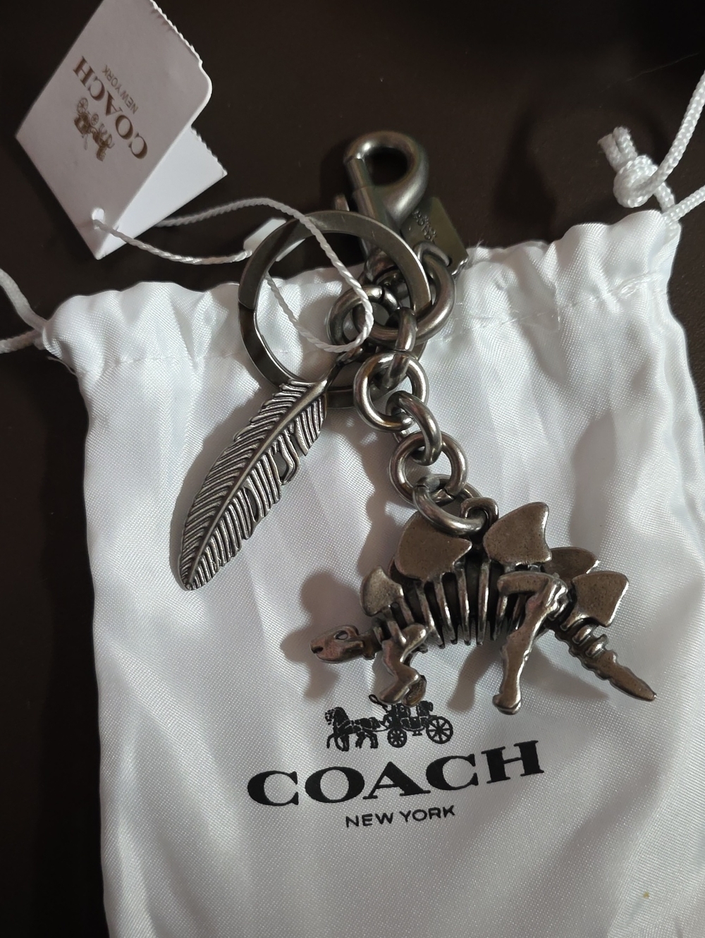 COACH Steggy The Dinosaur Bag Charm/ Key Chain NWT - Picture 7 of 7